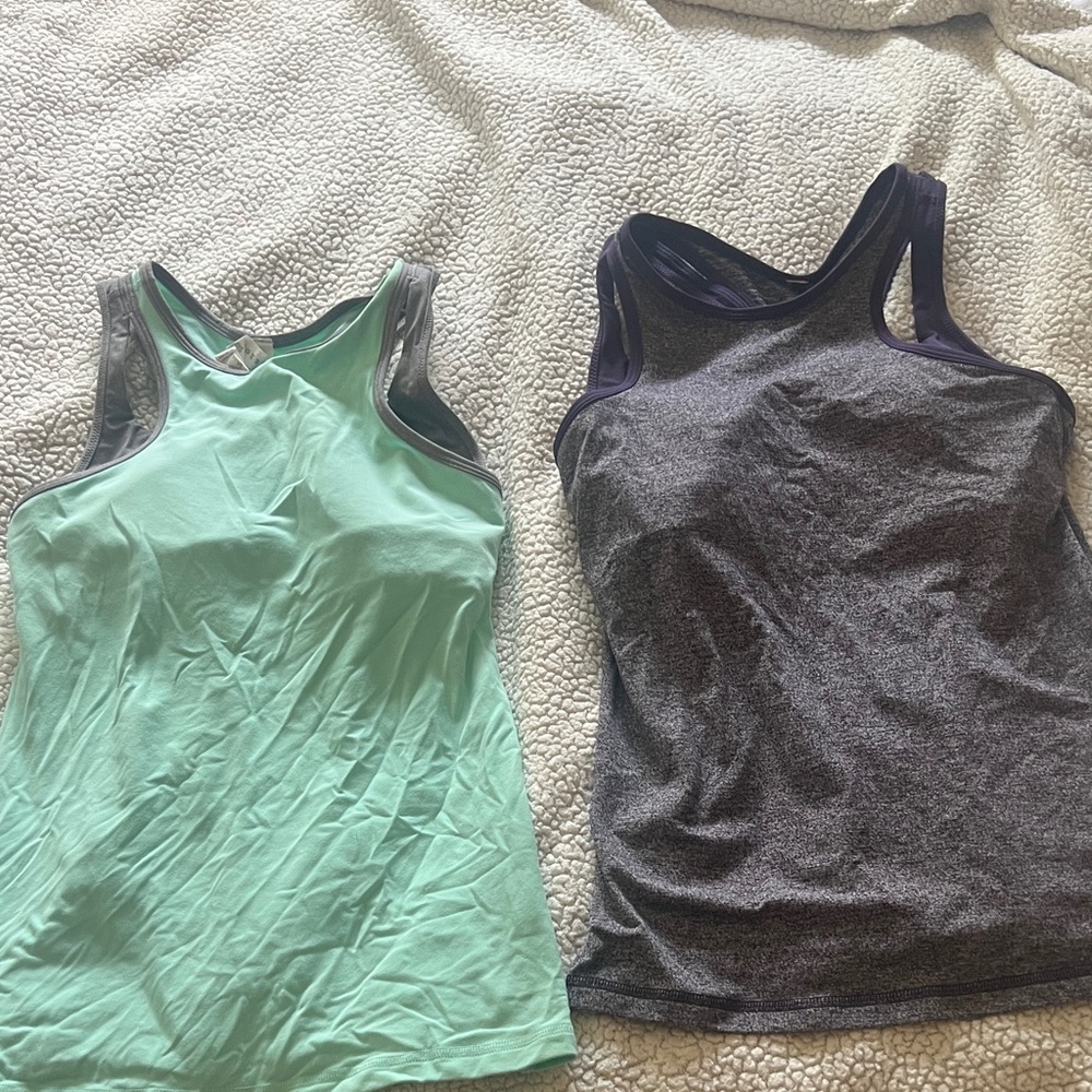 Lululemon athletica Mint & Purple Racerback Tank Tops (2 for price of one)